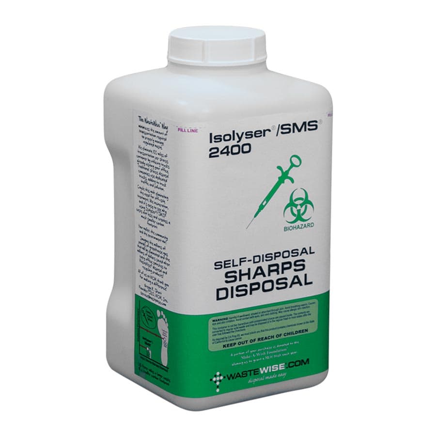 Isolyser SMS 2400 Sharps Self-Disposal System, 3 Liter (0.8 Gallon), White, SMS2400 thumbnail 13