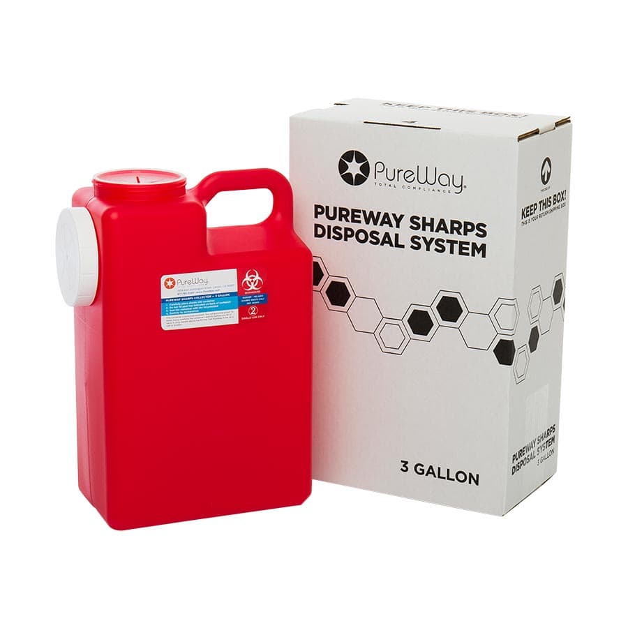 PureWay Sharps Single Systems - 3 Gallon Mailback Kit, 40003 thumbnail 4