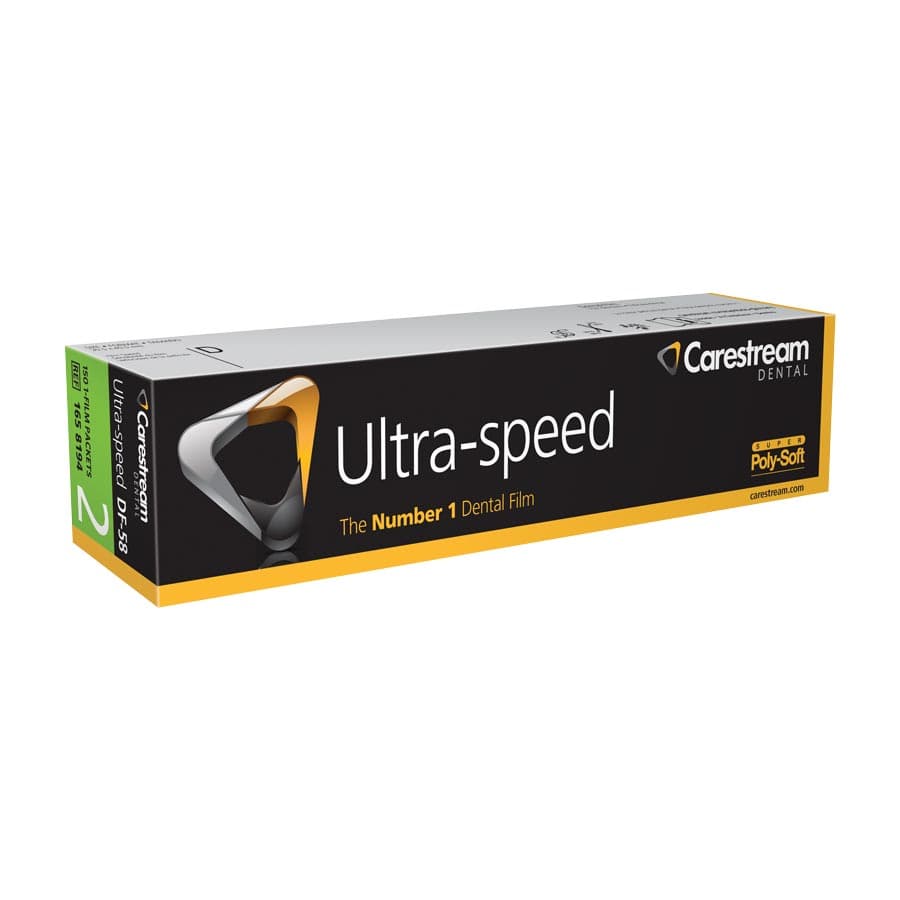 Carestream Ultra-Speed DF-58 Size 2 Periapical Dental X-Ray Film, D-Speed, Single Film, Super Poly-Soft Packets, 150/Box, 1658194 thumbnail 9