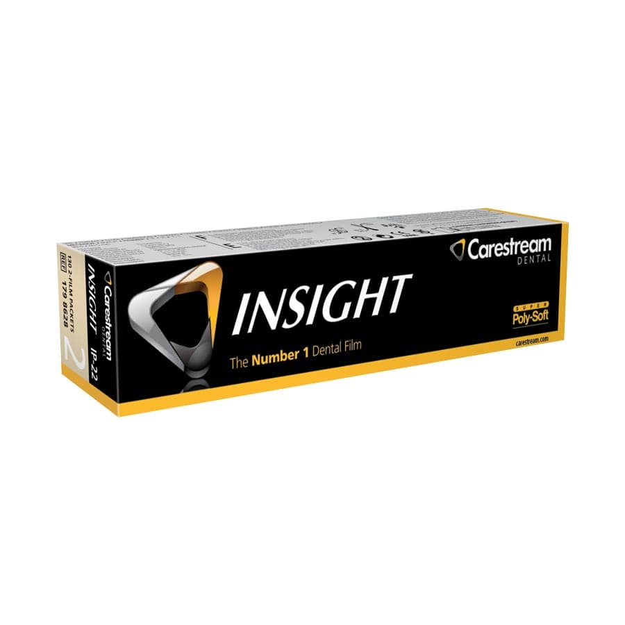 Carestream INSIGHT IP-22 Size 2 Periapical Dental X-Ray Film, Double Film, F-Speed, Super Poly-Soft Packets, 130/Box, 1798628 thumbnail 13