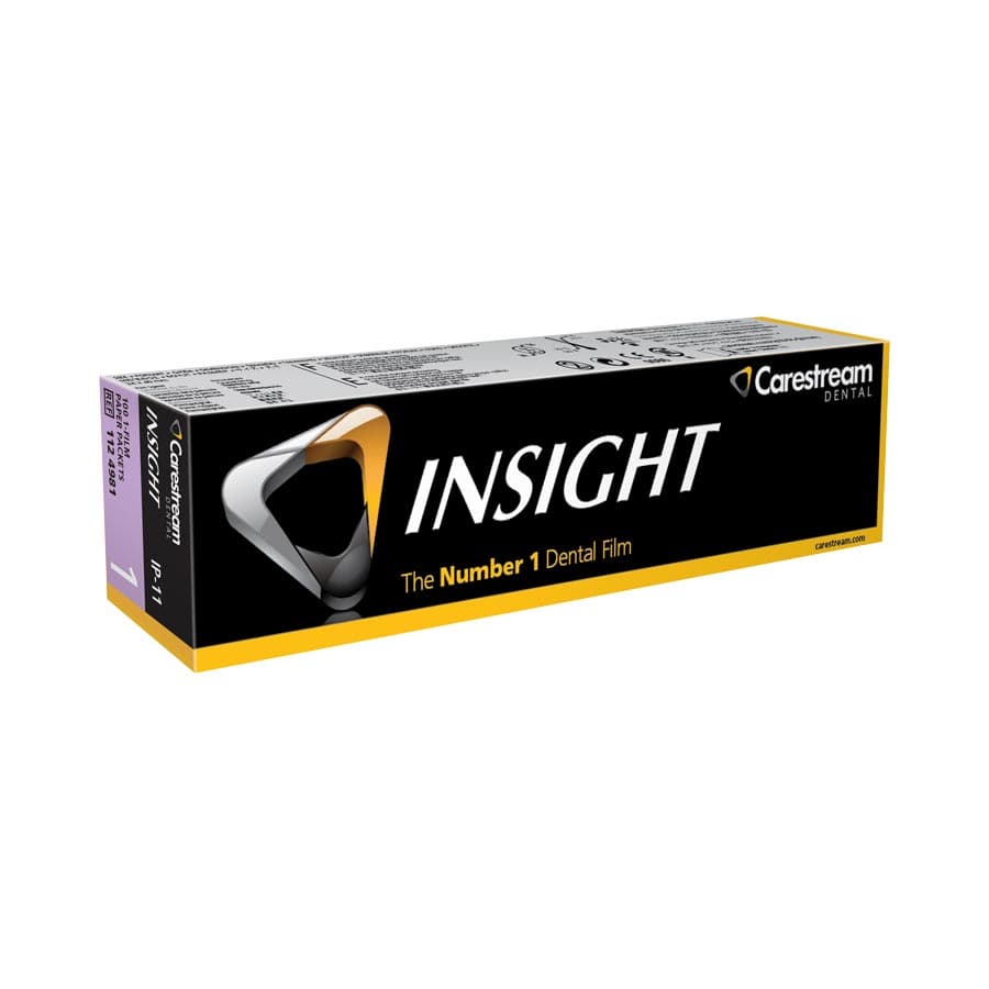 Carestream Insight Intraoral Dental Film, IP-11, Size 1 Anterior/Periapical, F-Speed, Single Film Paper Packets, 100/Box, 1124981 thumbnail 13
