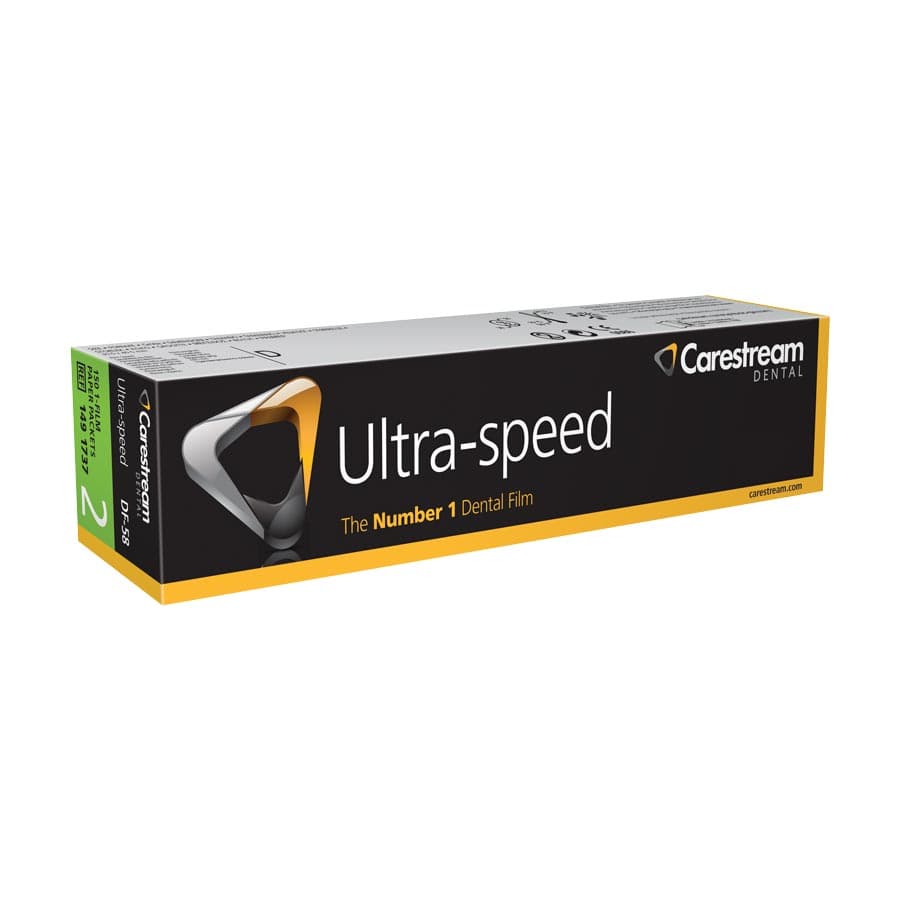 Carestream Ultra-Speed Dental X-Ray Film, DF-58, Size 2, Single Film, Paper Packets, 150/Box, 1491737 thumbnail 13