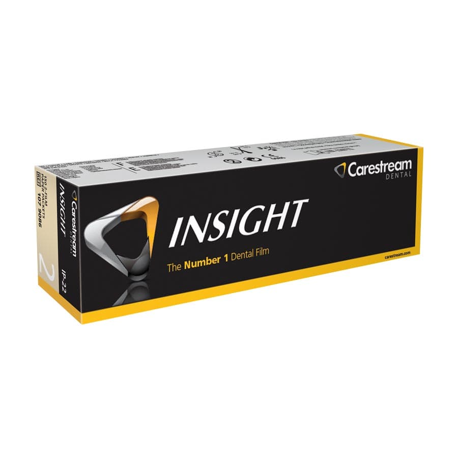 Carestream Health INSIGHT Dental X-Ray Film, IP-22, Size 2, F-Speed, Double Film, Paper Packets, 150/Box, 1079086 thumbnail 7