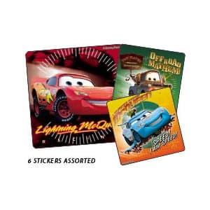 Disney Cars Supercharged Stickers, 2.5" Square, 6 Assorted Designs, 100/Roll, PS387 thumbnail 4