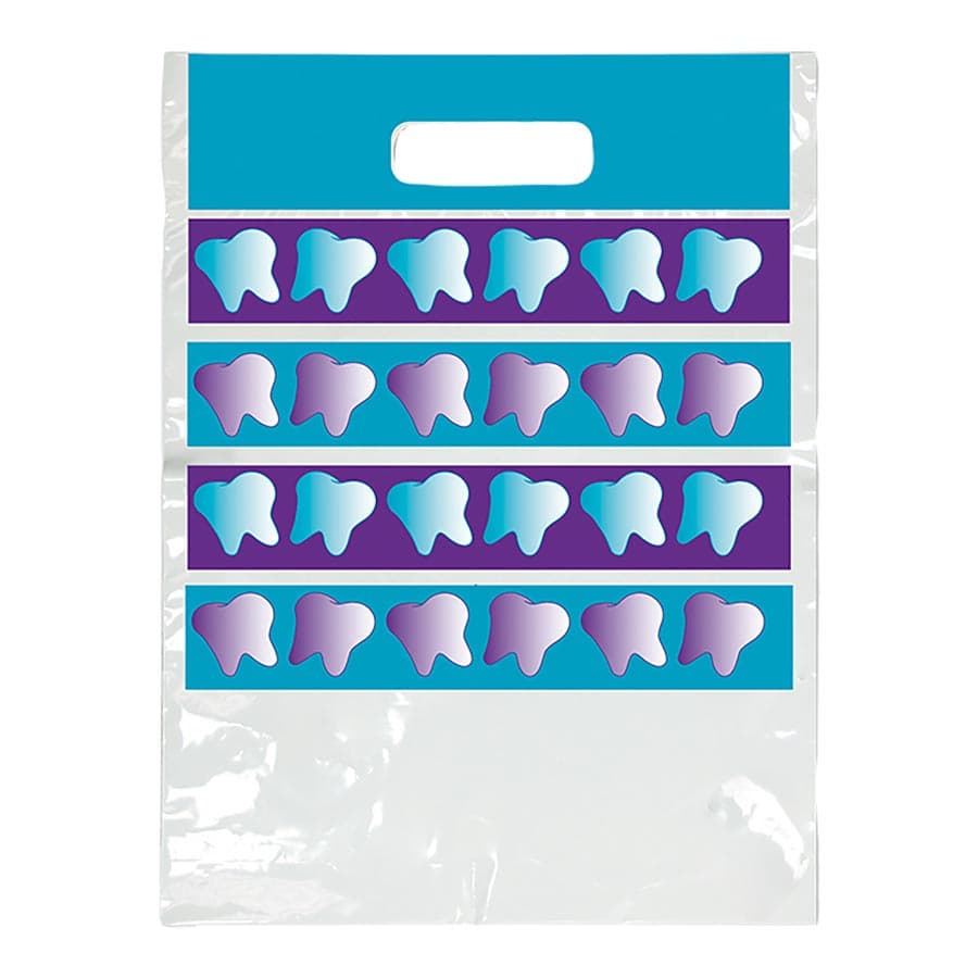 Sherman Specialty Scatter Bags, Purple/Blue Tooth Design, 7½" x 9", 100/Pkg, SBG69 thumbnail 3
