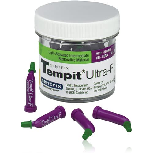 Tempit Ultra-F Light-Activated Temporary Filling Material with Fluoride, Prefilled Tips, 0.20 g, 30/Jar, 310064 thumbnail 16