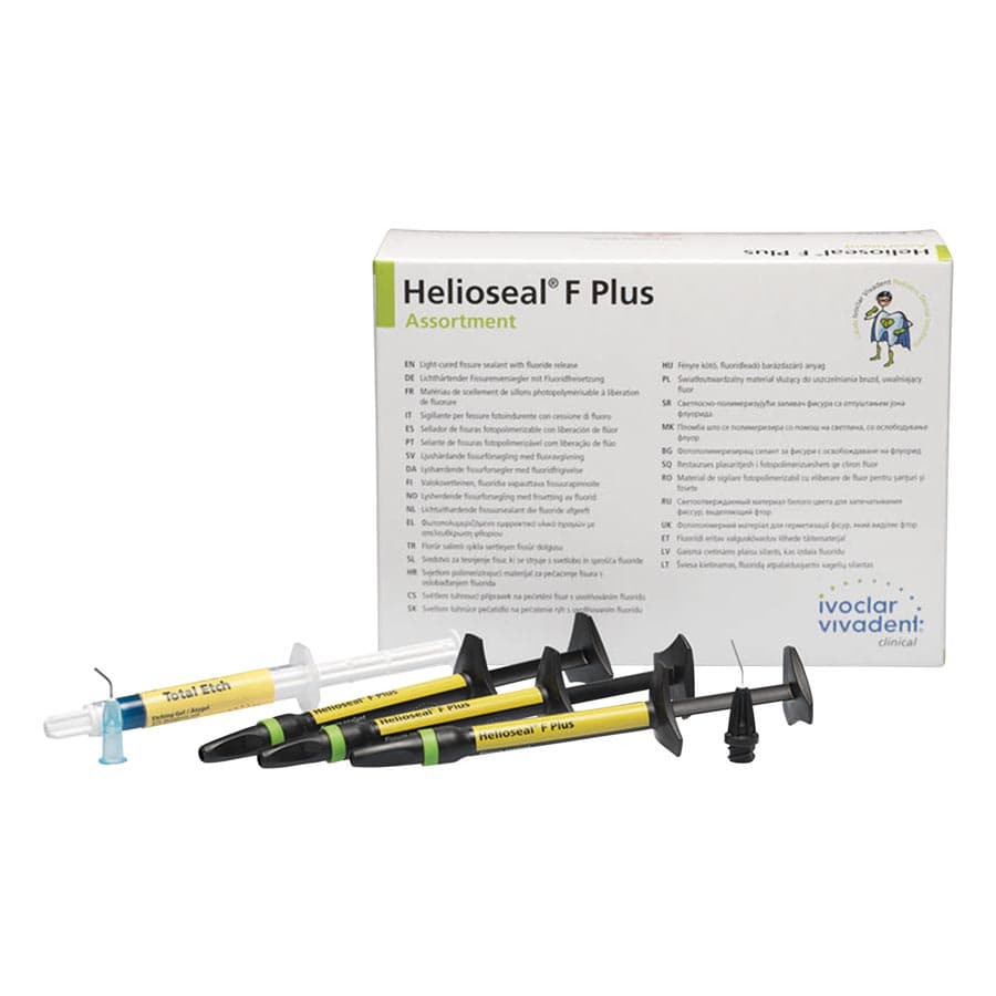 Helioseal F Plus Light-Cure Fluoride-Releasing Fissure Sealant, Assortment Pack, 1.25 g Syringes, 5/Box, 686770AN thumbnail 6