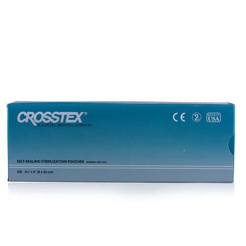 Crosstex Duo-Check Self-Seal Sterilization Pouches, 3-1/2" x 9", Blue Film, 200/Box thumbnail 12