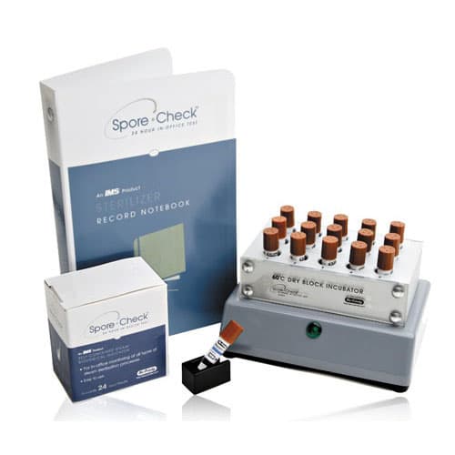 SporeCheck 24-Hour In-Office Steam Biological Monitoring Starter Kit, Includes Dry Block Incubator, Vial Crusher, Record Book, 25 Vials, IMS-1376 thumbnail 6