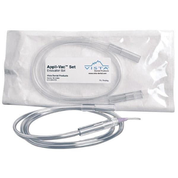 Vista Apex Micro Aspirator Evac Set, Untipped Luer HVE Adapter with 40" Extension, 24/Box, 315230 thumbnail 2