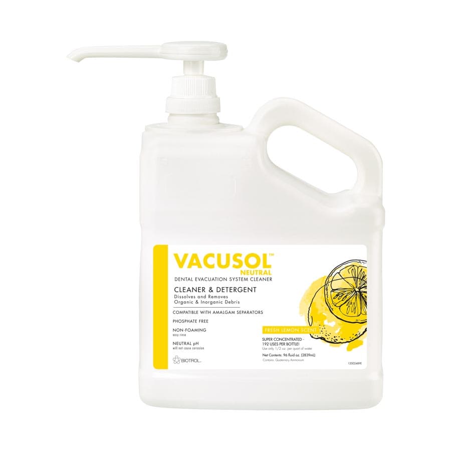 Vacusol Neutral Concentrate Dental Evacuation System Cleaner, 96 oz Bottle, ED903CS thumbnail 8