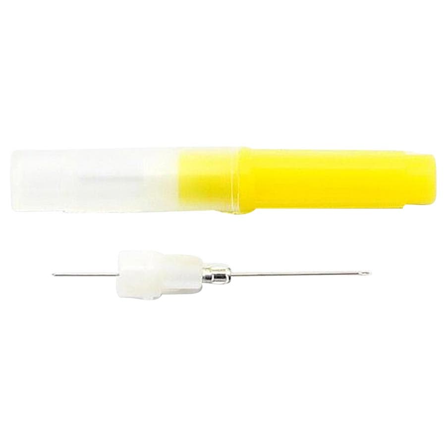 Monoject 400 Plastic Hub Needles, 27 Gauge, Short (21mm), Yellow, 100/Box, 8881400066 thumbnail 7