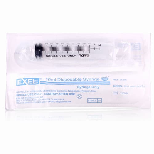 Exel Luer Lock Syringe with Cap, 10-12cc, Sterile, Latex-Free, 100/Bx, 26265 thumbnail 2