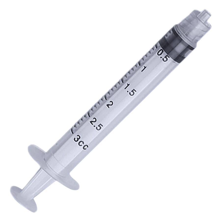 PlastCare USA 3cc Luer Lock Disposable Syringes, Non-Sterile, 100/Box - PlastCare USA 3cc Luer Lock Disposable Syringes, Non-Sterile, 100/Box - Image 1