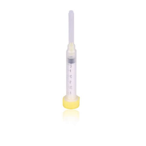 Monoject 513ED Endodontic Irrigating Syringe with Needle, 3 cc, 27 Ga x 1-1/4", Yellow Hub, Luer Lock, Sterile, 100/Box, 8881513850 thumbnail 12