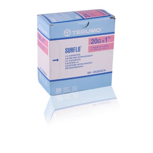 Terumo Surflo ETFE IV Catheter, 20G x 1", Pink, 50/Box, SR-OX2025CA thumbnail 2