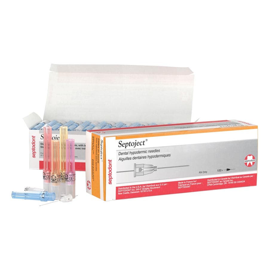 Septoject Needles, 30 Gauge Extra-Short (10 mm), Purple, Pre-Threaded Plastic Hub, 100/Box, 01-N1300 thumbnail 2