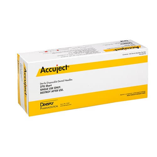 Accuject Disposable Dental Needles, Plastic Hub, 27 Gauge Short (21mm), Yellow, Sterile, 100/Box, 900705 thumbnail 18