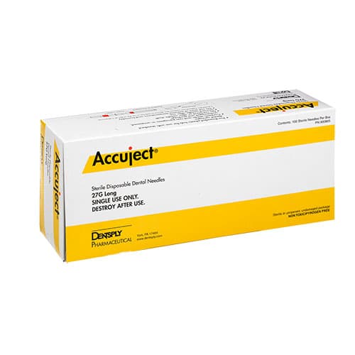 Accuject Disposable Dental Needles, Plastic Hub, 27 Gauge Long (32mm), Yellow, Sterile, 100/Box, 900805 thumbnail 17