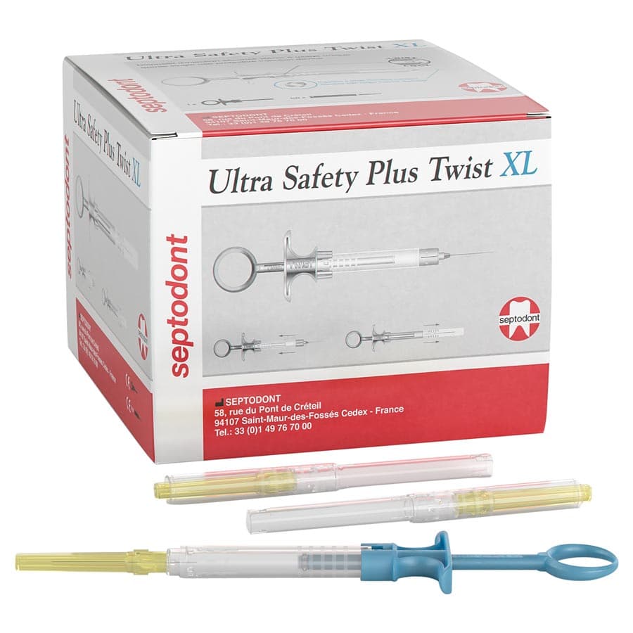 Septodont Ultra Safety Plus Twist XL Sterile Injection Needles, 30G Short, Blue, 100/Box with 1 Syringe Handle, 01N4501 thumbnail 16