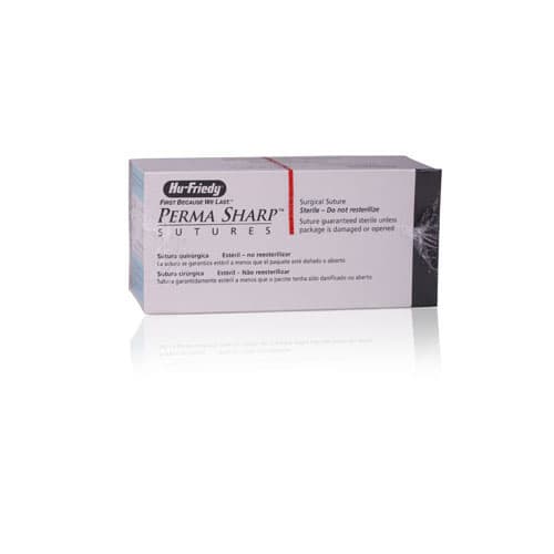 Hu-Friedy Perma Sharp Silk Black Braided Suture, 3-0, 18", C-9 Reverse Cutting 1/2 Circle Needle, 12/Box, PSN632S thumbnail 9