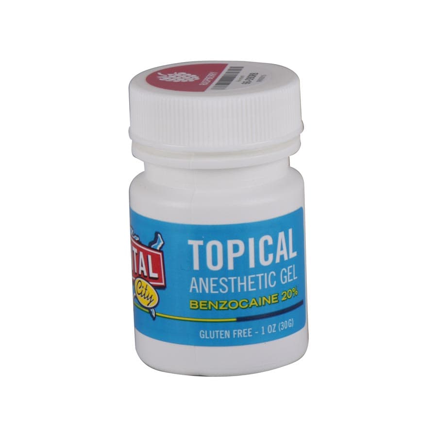 Dental City Topical Anesthetic Gel, 20% Benzocaine, Raspberry, 1 oz - Dental City - 20% Benzocaine Topical Anesthetic Gel 1oz - Image 1