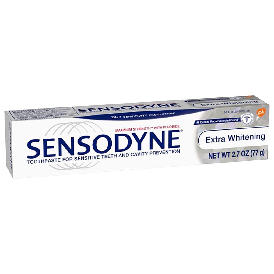 Sensodyne Extra Whitening Toothpaste, Trial Size, 0.8 oz Tube, 36/Case, 08434G - Sensodyne Trial Size Toothpaste – 0.8 oz Tube, 36/Pkg - Extra Whitening - Image 1