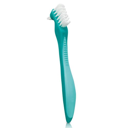 GUM Denture Brush, Dual-Head, Firm Bristles, Assorted Colors, 12/Box, 201RYBP thumbnail 7
