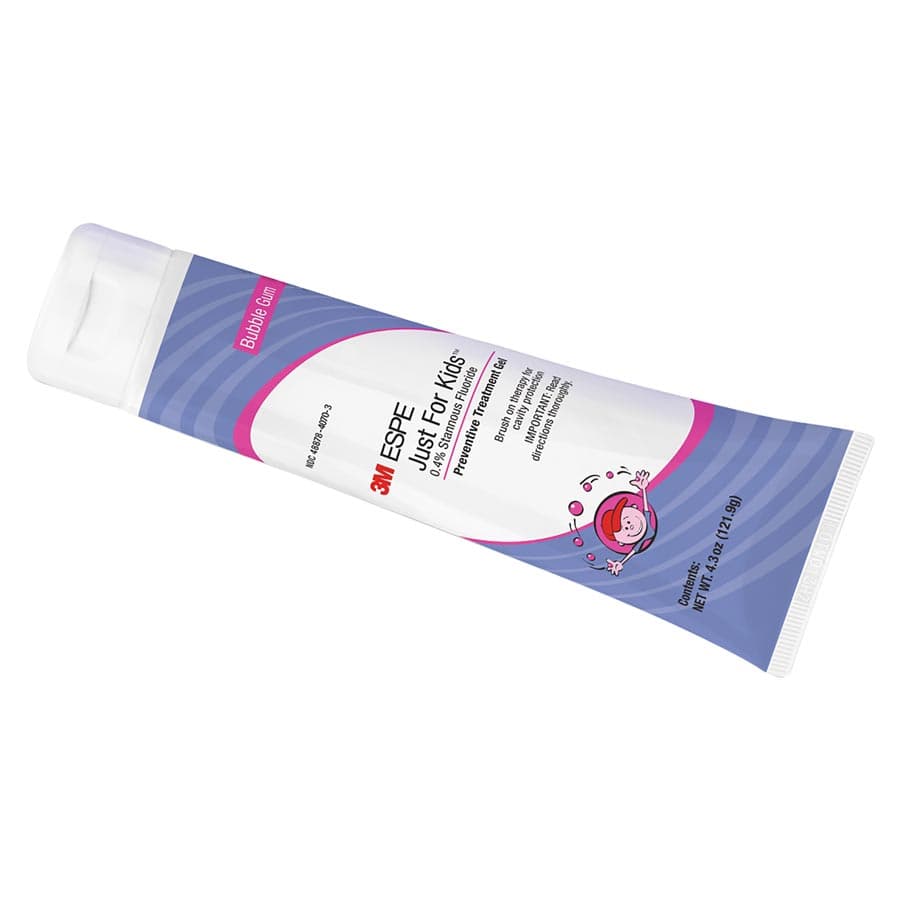 3M Just For Kids 0.4% Stannous Fluoride Brush-On Gel, Bubble Gum Flavor, 4.3 oz Tube, 12107B thumbnail 6
