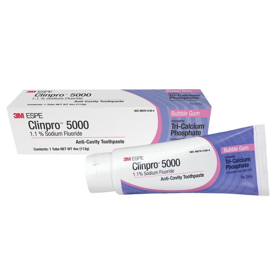 3M Clinpro 5000 1.1% Sodium Fluoride Anti-Cavity Toothpaste, Bubblegum, 4 oz Tube, 12115BG thumbnail 6