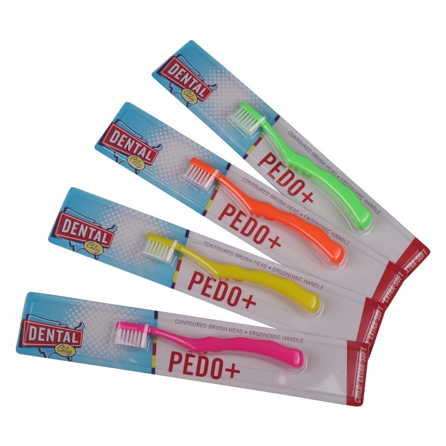 Dental City Pedo+ Extra-Soft Toothbrush, Pediatric, 72/Case - DC Pedo+ Soft Toothbrush 72/Case - Image 1