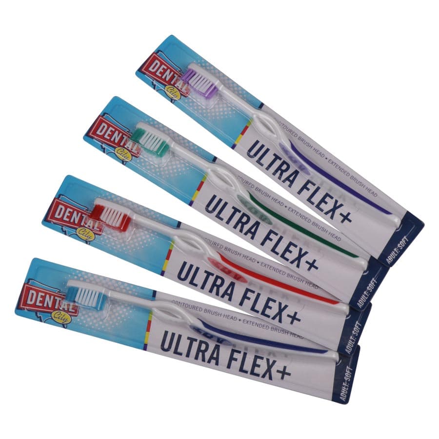 Dental City Ultra Flex+ Soft Toothbrush, Compact Head, 72/Box - Dental City - Ultra Flex Soft Toothbrushes 72/Box - Image 1