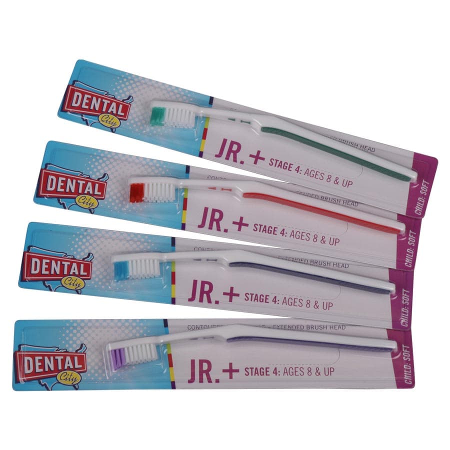 Dental City Junior Series+ Stage 4 Soft Toothbrush, Child, 72/Case - Dental City - Junior Plus Stage 3 and 4 Toothbrushes 72/Case - Image 1