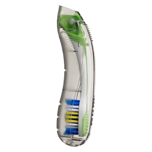 GUM Travel Toothbrush, Regular Soft, Dome Trim, Antibacterial Bristles, with Snap-Lock Cap/Handle, 12/Pack, 153PQA thumbnail 8