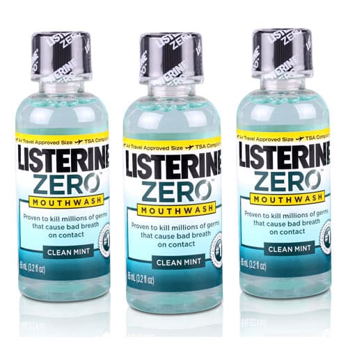 LISTERINE® Zero Clean Mint Mouthwash, Alcohol-Free, 3.2 oz, Case of 24, 42830 thumbnail 2