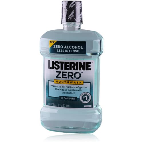 Listerine Zero Alcohol-Free Mouthwash, Clean Mint, 1.5 Liter, 6/Case, 42834 thumbnail 2