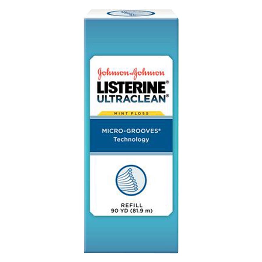 Listerine UltraClean Dental Floss, Mint, 90 yd Spool Refill, 523521700 thumbnail 9