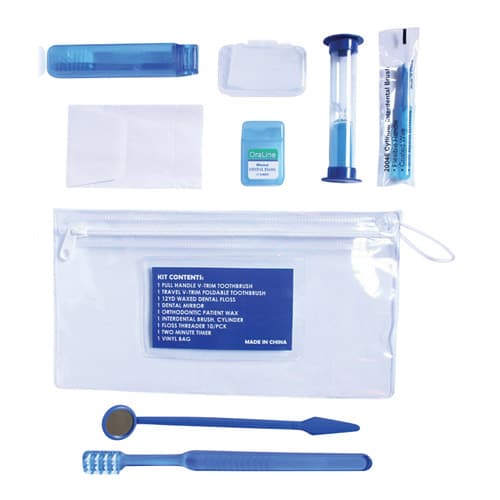 Choice Orthodontic Kit, 8 Pieces, Zipper Bag, 36 Kits/Case - Dental City - Orthodontic kit, 8 pieces, zipper bag 36/Kits - Image 1