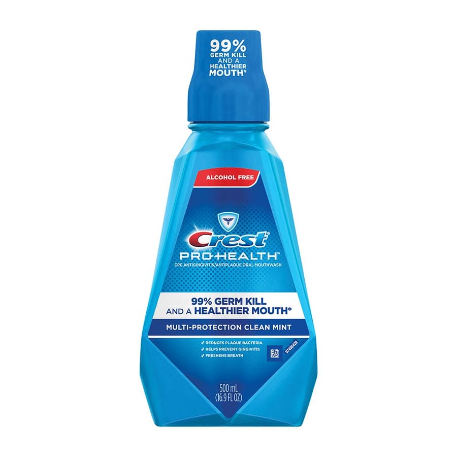 Crest Pro-Health Multi-Protection Mouthwash, Clean Mint, Alcohol Free, 1 L Bottle, 6/Case, 80325110 thumbnail 5