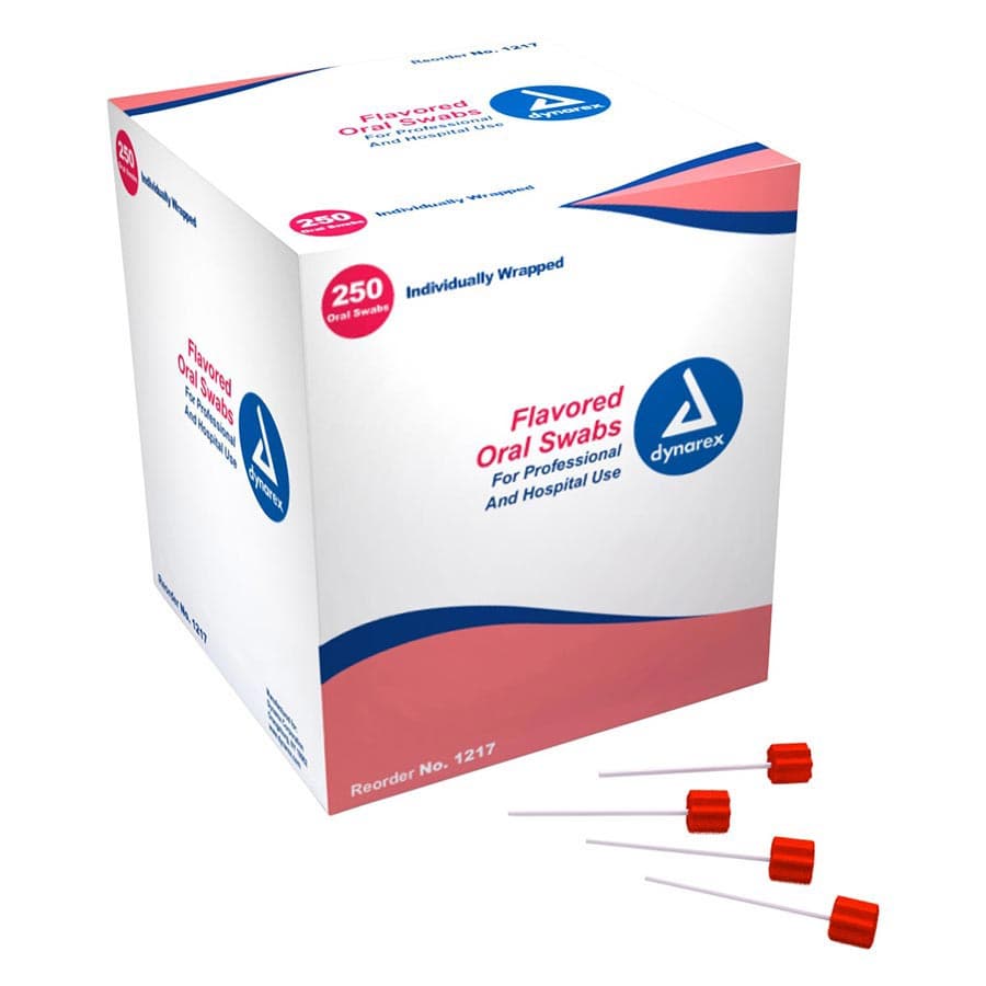 Dynarex Toothettes with Dentifrice Oral Swabsticks, 250/Box, 1217 - Dynarex - Toothettes - Image 1