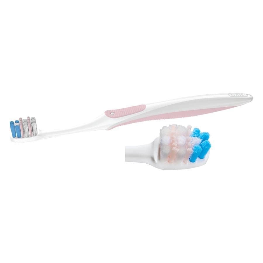 Oral-B Gum Care Compact X-Soft Toothbrush, Extra Soft Multi-Level Bristles, Assorted Colors, 12/Box, 80345497 thumbnail 3