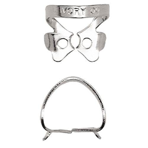 Ivory Stainless Steel Rubber Dam Clamp, Winged Bicuspid, #00, 50057302 thumbnail 5