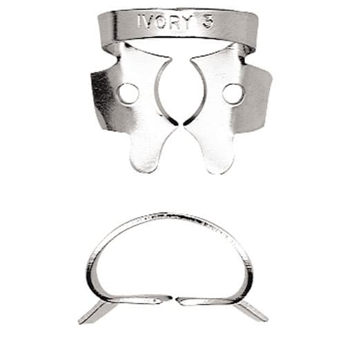 Ivory Rubber Dam Clamp #3, Winged, Small Lower Molar, Stainless Steel, 50057322 thumbnail 11