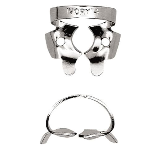Ivory Stainless Steel Rubber Dam Clamp, #4, Winged Molar, 50057324 thumbnail 5