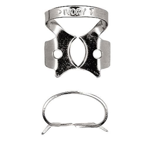 Ivory Rubber Dam Clamp #7, Winged, General Purpose Lower Molar, Stainless Steel, 50057328 thumbnail 5