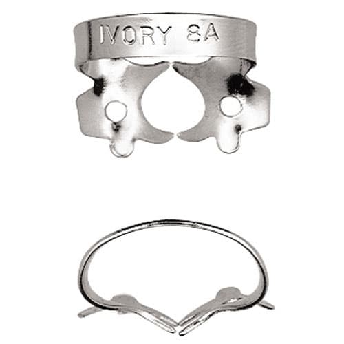 Ivory Rubber Dam Clamp #8A, Winged, Stainless Steel, Upper & Lower Molar, 50057336 thumbnail 5
