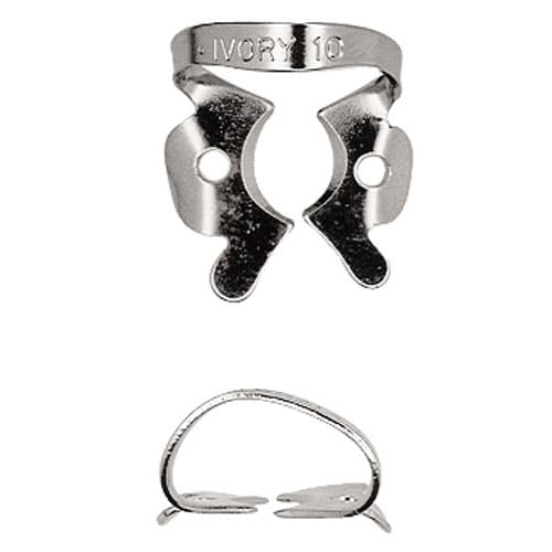 Ivory Rubber Dam Clamp #10, Winged, Stainless Steel, Regular Molar, 50057338 thumbnail 5