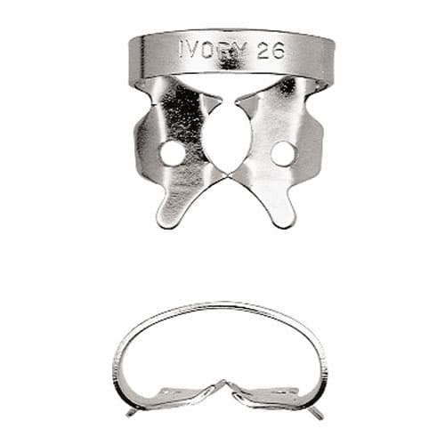 Ivory Rubber Dam Clamp, Winged, #26, Small Lower Molar, Stainless Steel, 50057370 thumbnail 5