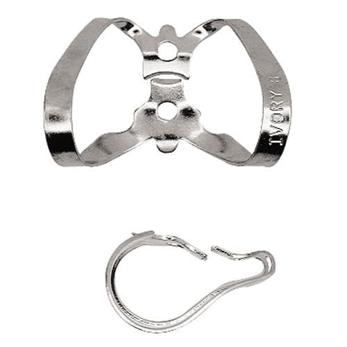 Ivory Rubber Dam Clamp, Winged, #6, Anterior/Labial, Stainless Steel, 50057382 thumbnail 5