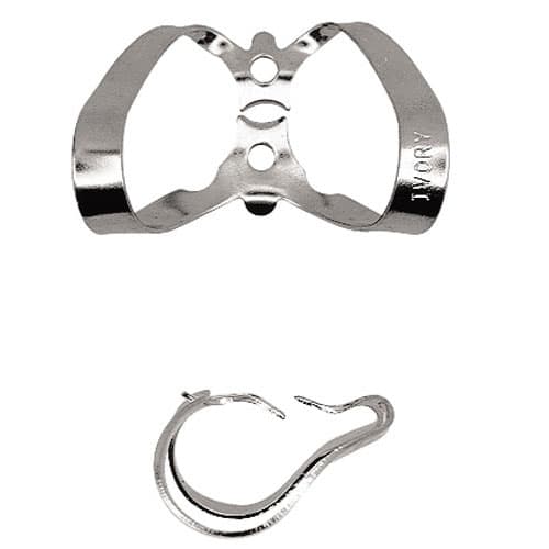Ivory Rubber Dam Clamp #9, Winged Labial, Stainless Steel, Single Clamp, 50057384 thumbnail 9